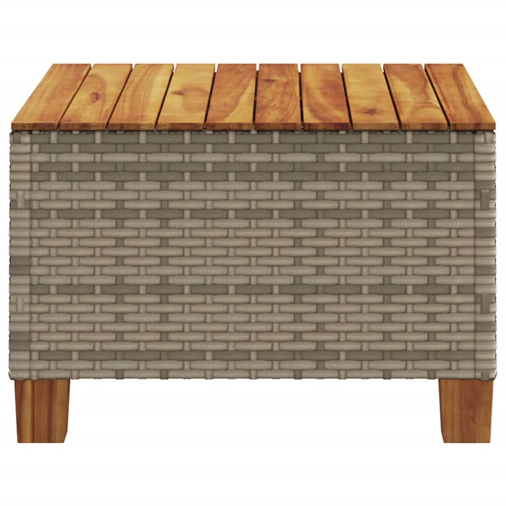 Vrtni stol sivi 55 x 55 x 36 cm od poliratana i bagremovog drva