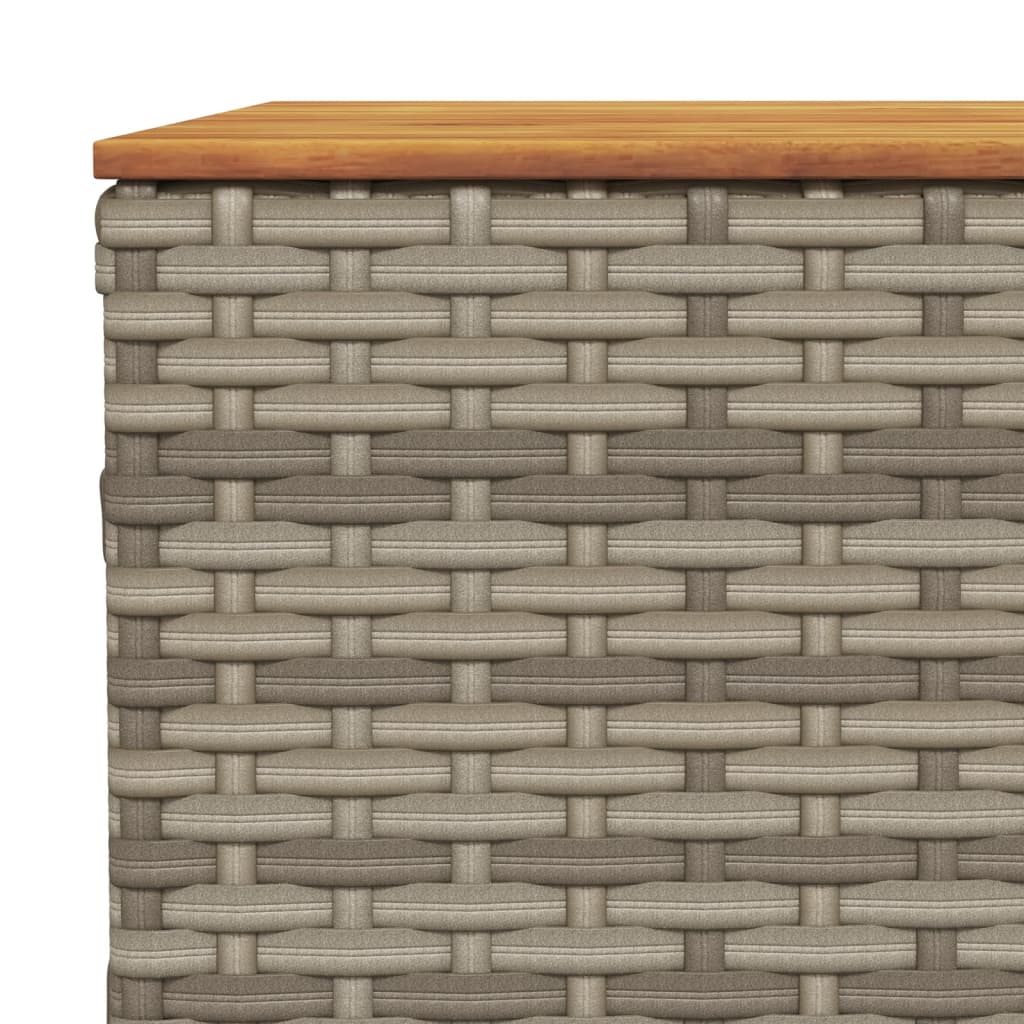 Vrtni stol sivi 55 x 55 x 36 cm od poliratana i bagremovog drva