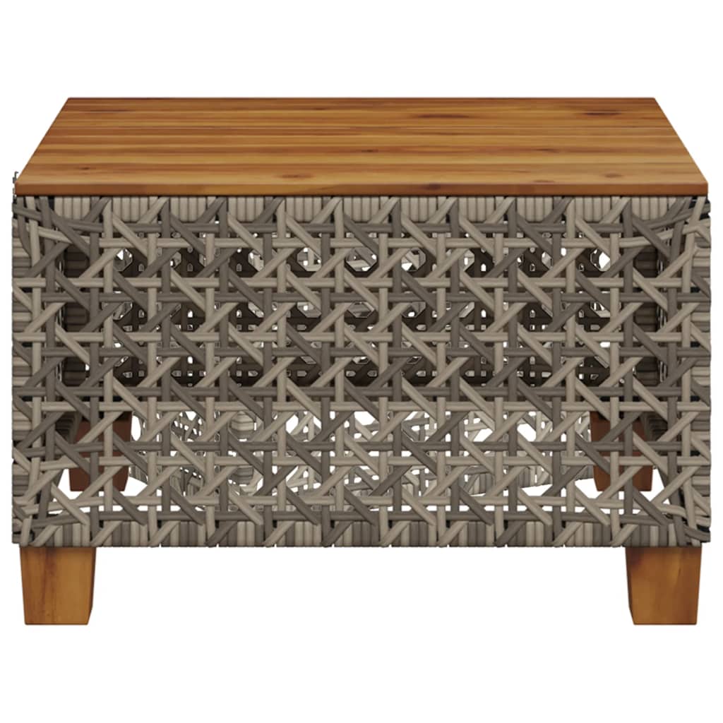 Vrtni stol sivi 55 x 55 x 36 cm od poliratana i bagremovog drva