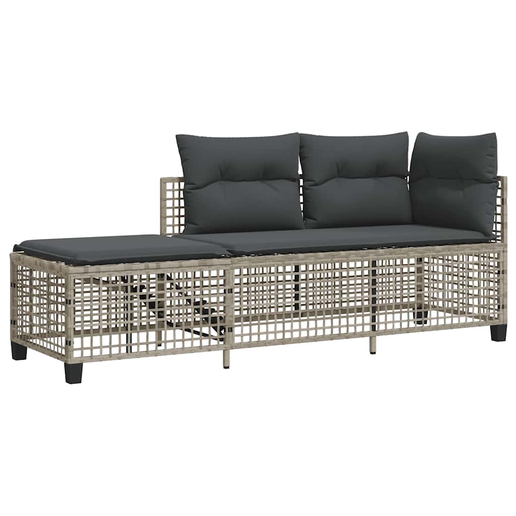 3-dijelni set kutne vrtnih sofa s jastucima od poliratana