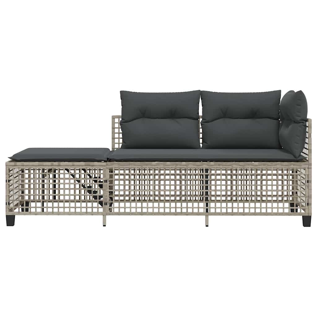 3-dijelni set kutne vrtnih sofa s jastucima od poliratana