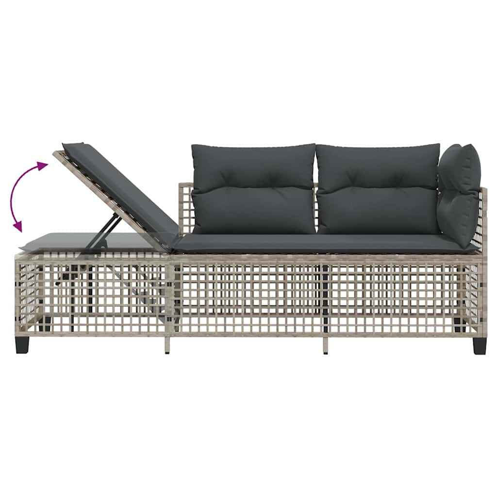 3-dijelni set kutne vrtnih sofa s jastucima od poliratana