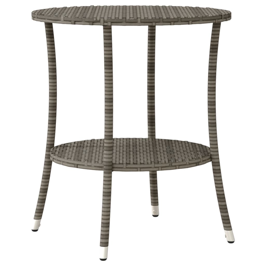 Bistro set od 3 komada s jastucima, sivi poliratan