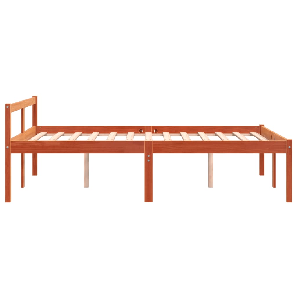 Krevet za starije osobe voštano smeđi 120 x 190 cm od borovine