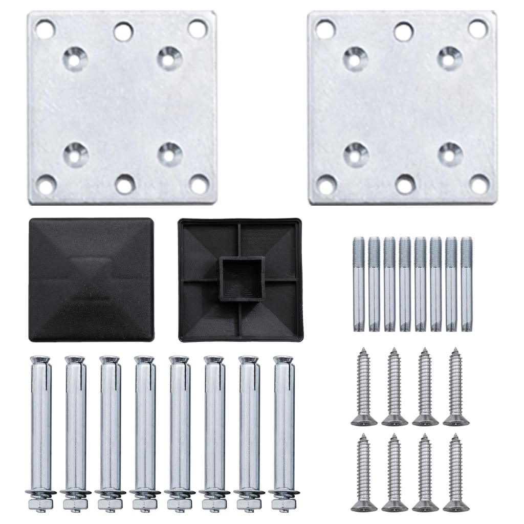 Set panela za ogradu smeđi 526 x 186 cm WPC