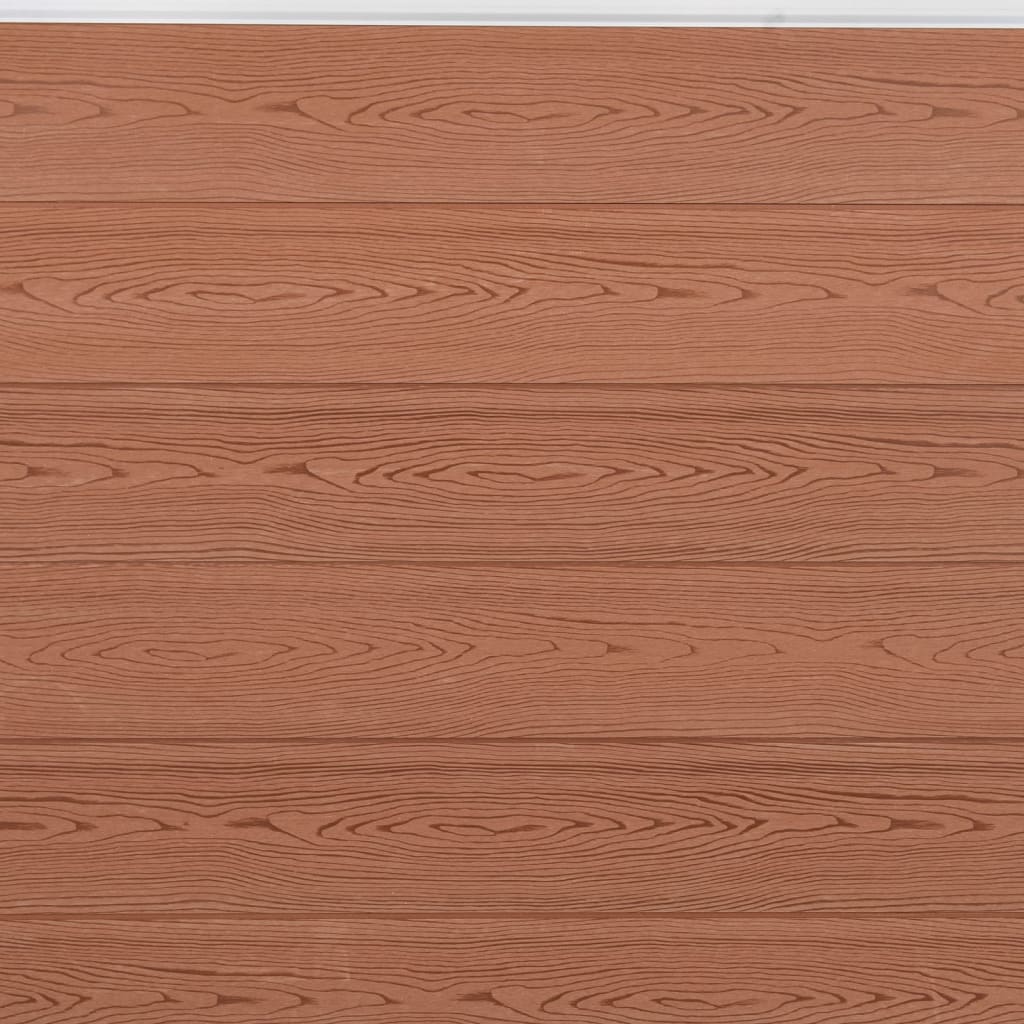Set panela za ogradu smeđi 353x186 cm WPC