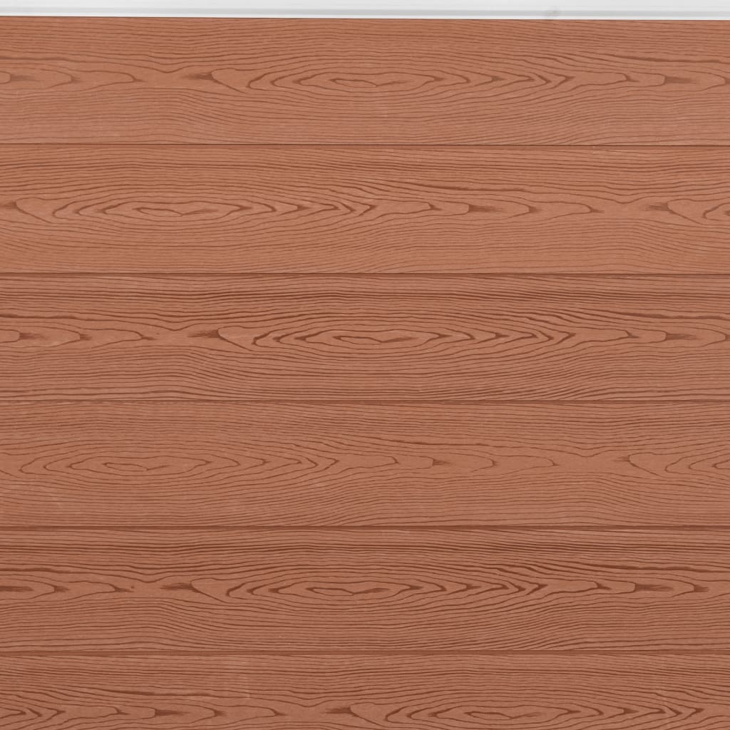 Set panela za ogradu smeđi 699x186 cm WPC