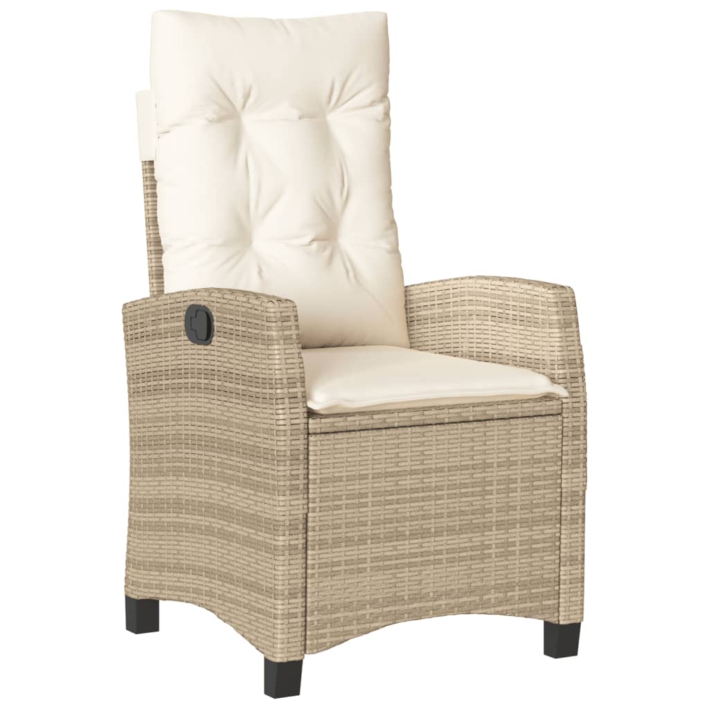 5-dijelni vrtni blagovaonski set od poliratana s jastucima bež