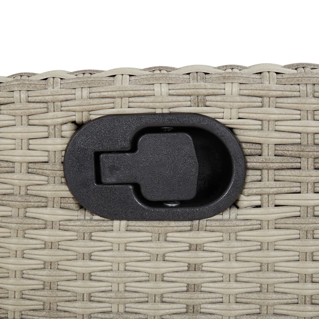5-dijelni vrtni blagovaonski set od poliratana s jastucima sivi
