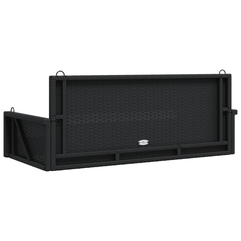 Klupa za ljuljanje crna 119 x 56 x 48 cm od poliratana