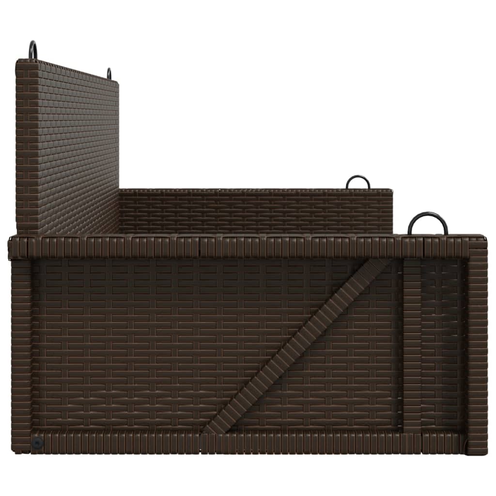 Klupa za ljuljanje smeđa 119 x 56 x 48 cm od poliratana