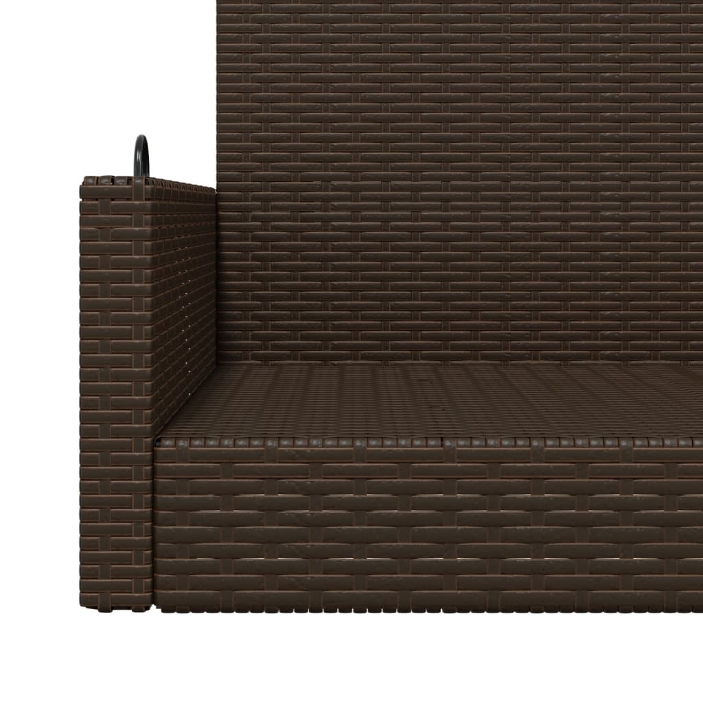 Klupa za ljuljanje smeđa 119 x 56 x 48 cm od poliratana