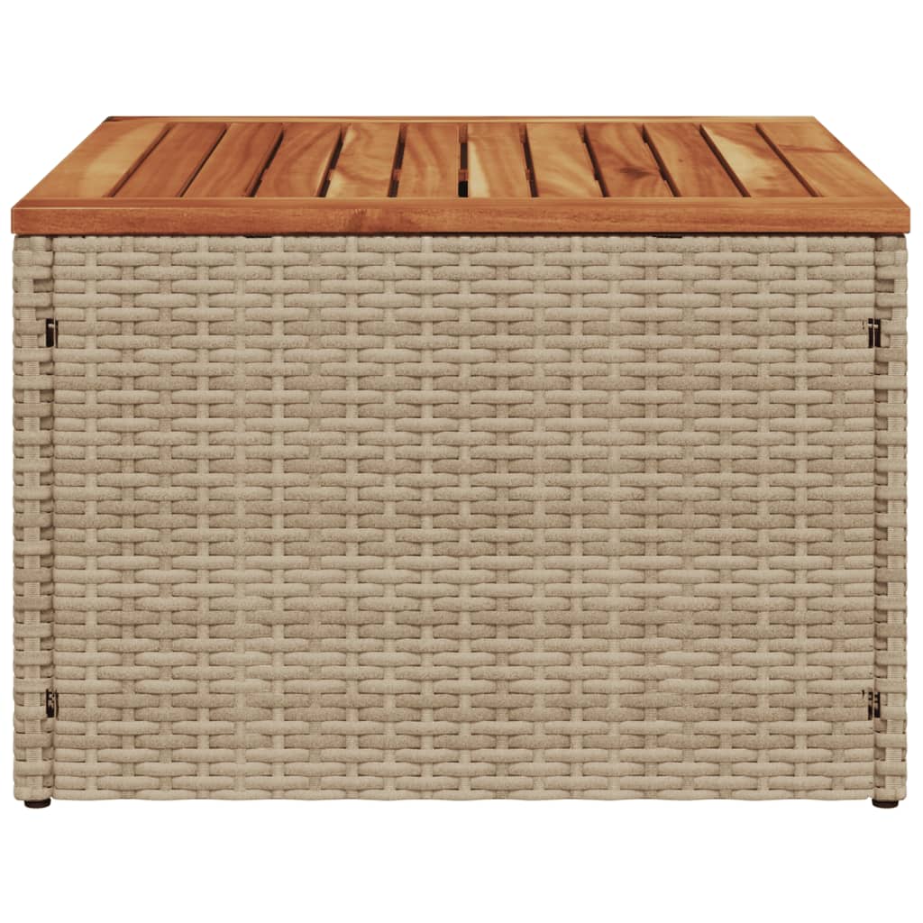 Vrtni stol bež 55 x 55 x 37 cm od poliratana i bagremovog drva