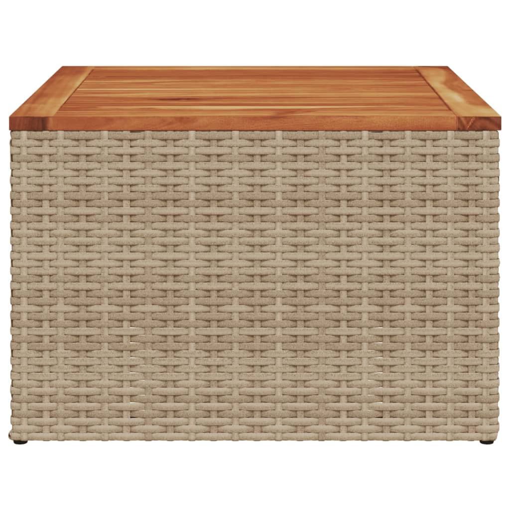 Vrtni stol bež 55 x 55 x 37 cm od poliratana i bagremovog drva