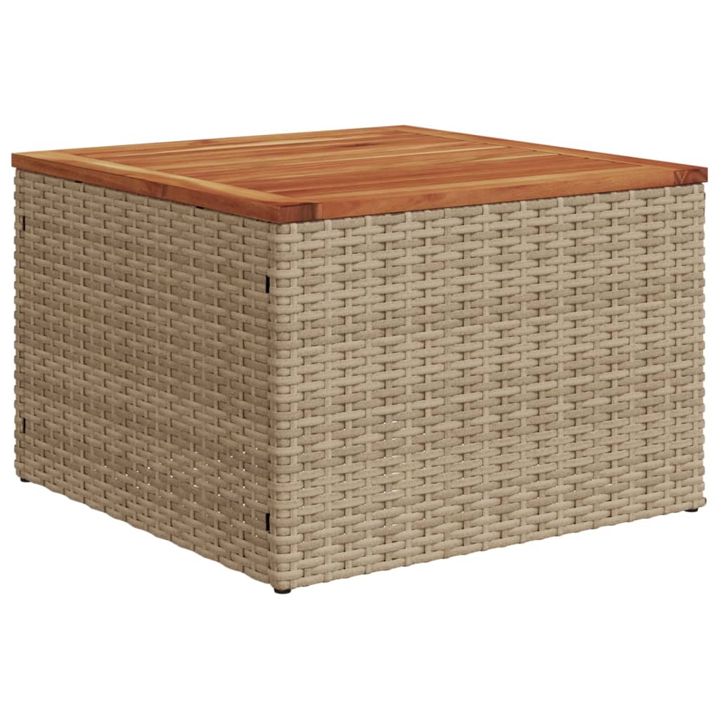 Vrtni stol bež 55 x 55 x 37 cm od poliratana i bagremovog drva
