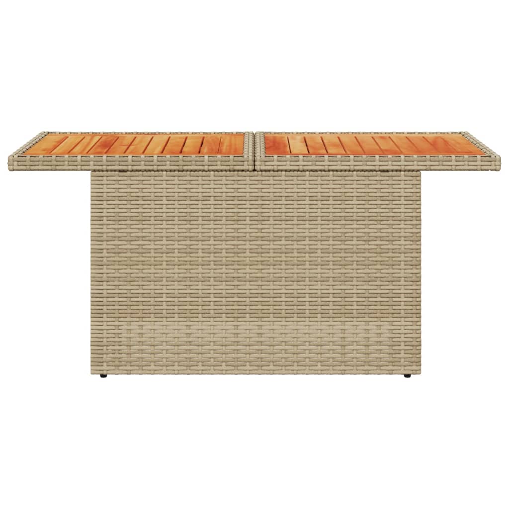 Vrtni stol bež 100x55x73 cm od poliratana i drva bagrema