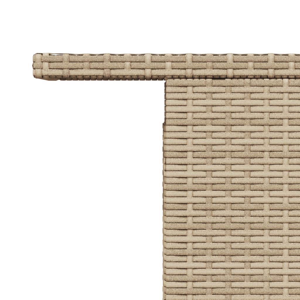 Vrtni stol bež 100x55x73 cm od poliratana i drva bagrema
