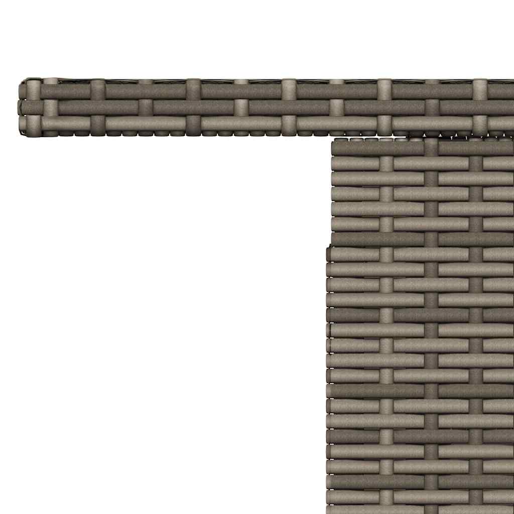 Vrtni stol sa staklenom pločom sivi 100x55x73 cm od poliratana