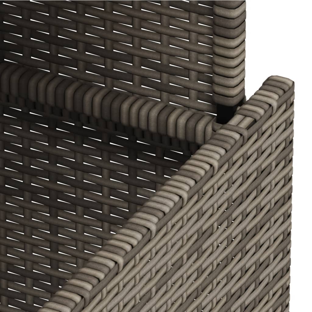 Vrtni stol sivi 100x55x73 cm od poliratana i bagremovog drva