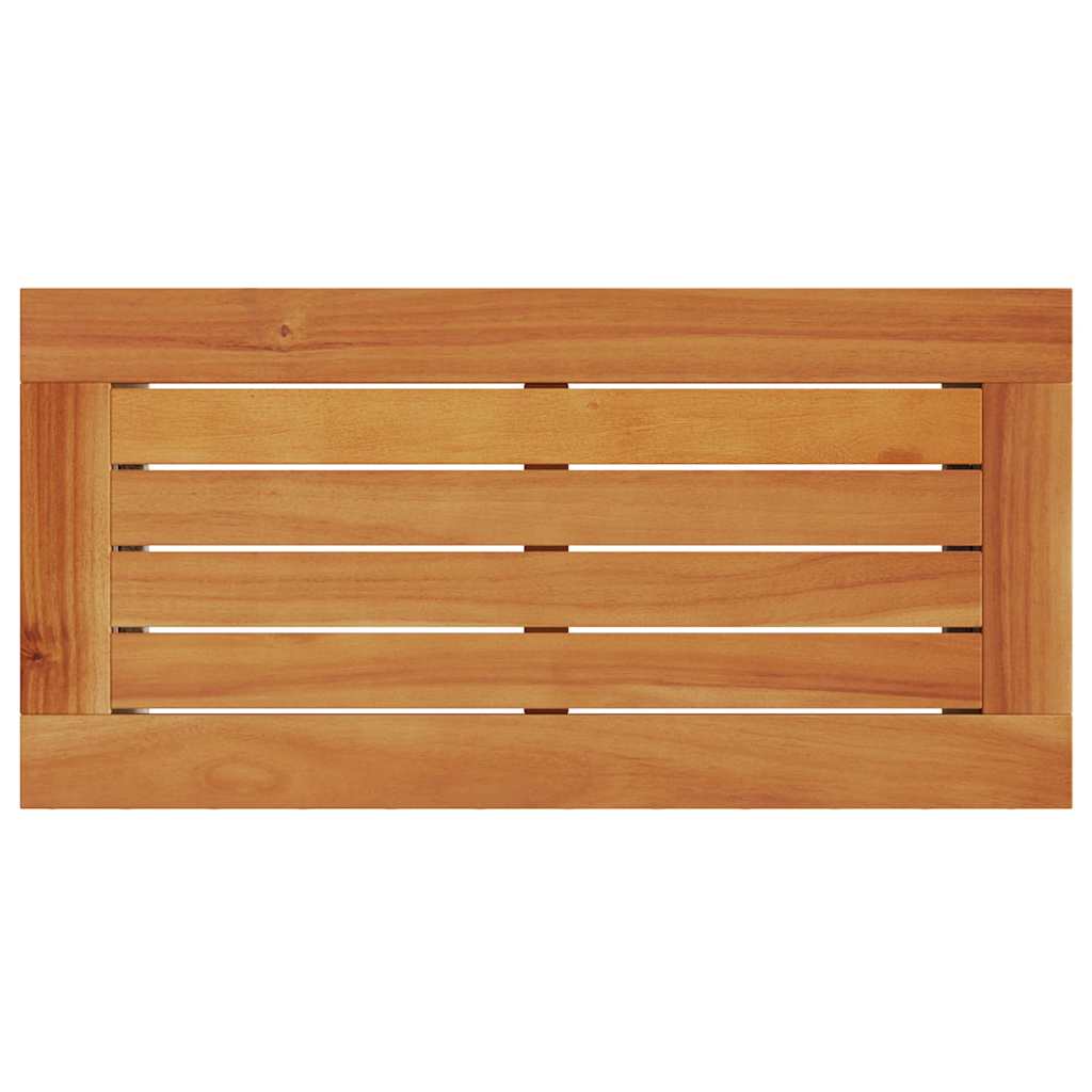 Vrtni bočni stolić s drvenom pločom sivi 58x27,5x55cm poliratan