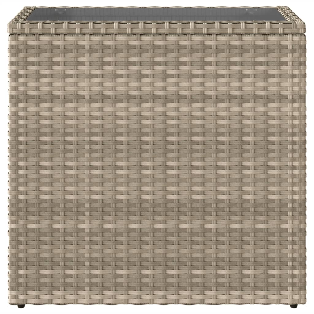 Vrtni stol sa staklenom pločom 58x27,5x55 cm od poliratana