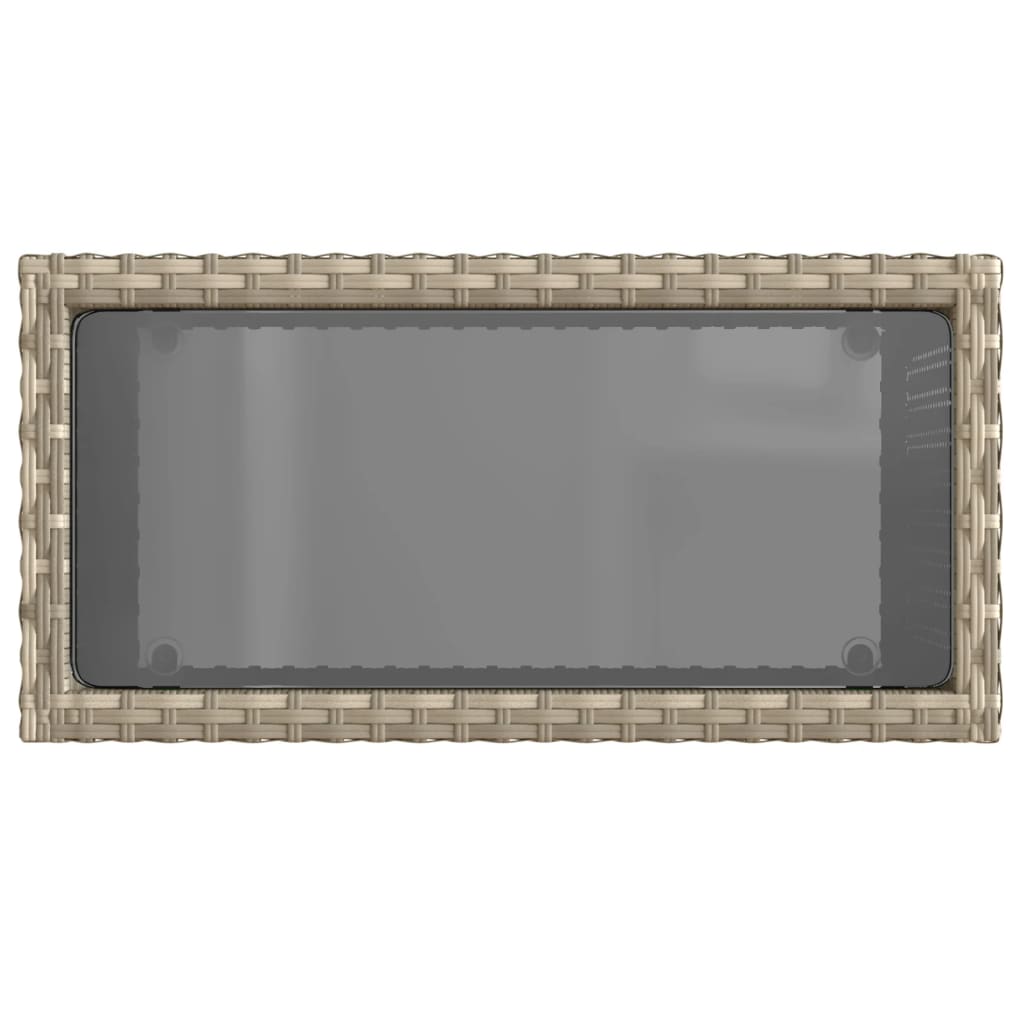 Vrtni stol sa staklenom pločom 58x27,5x55 cm od poliratana