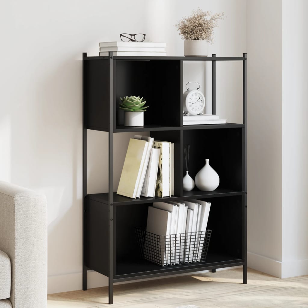 Regal za knjige crni 72x28x109 cm od konstruiranog drva