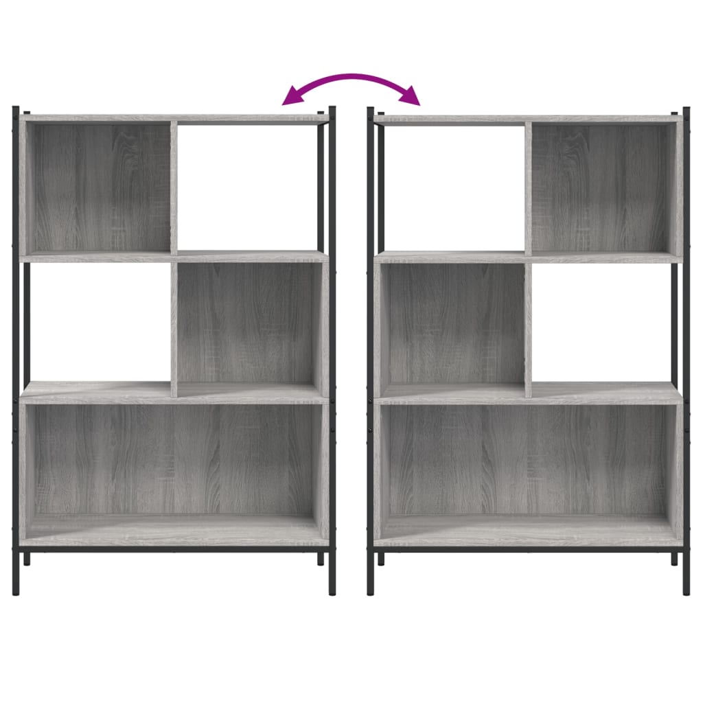 Regal za knjige boja hrasta 72x28x109 cm konstruirano drvo