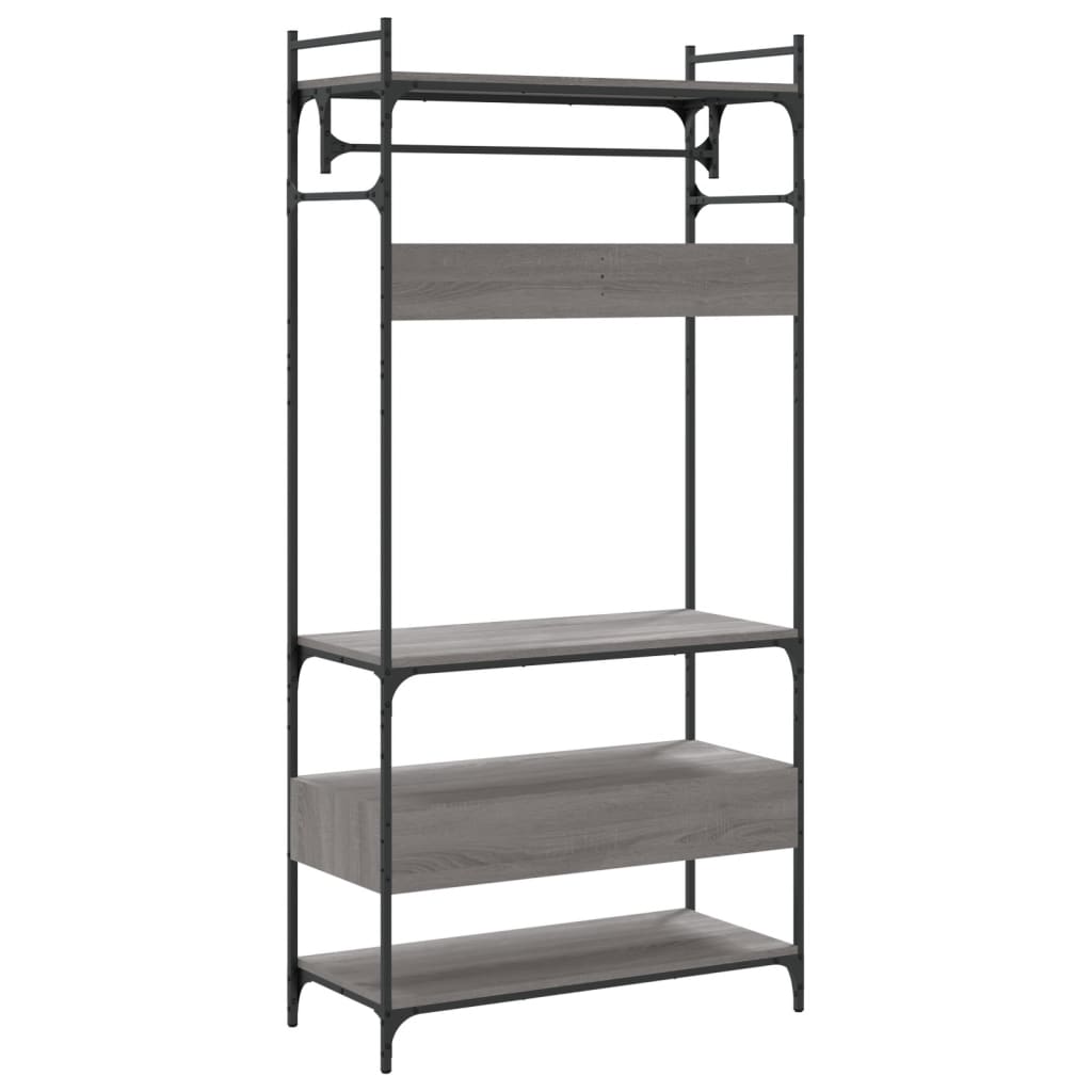 Ormar s ladicama sivi hrast 89x39x184,5 cm konstruirano drvo