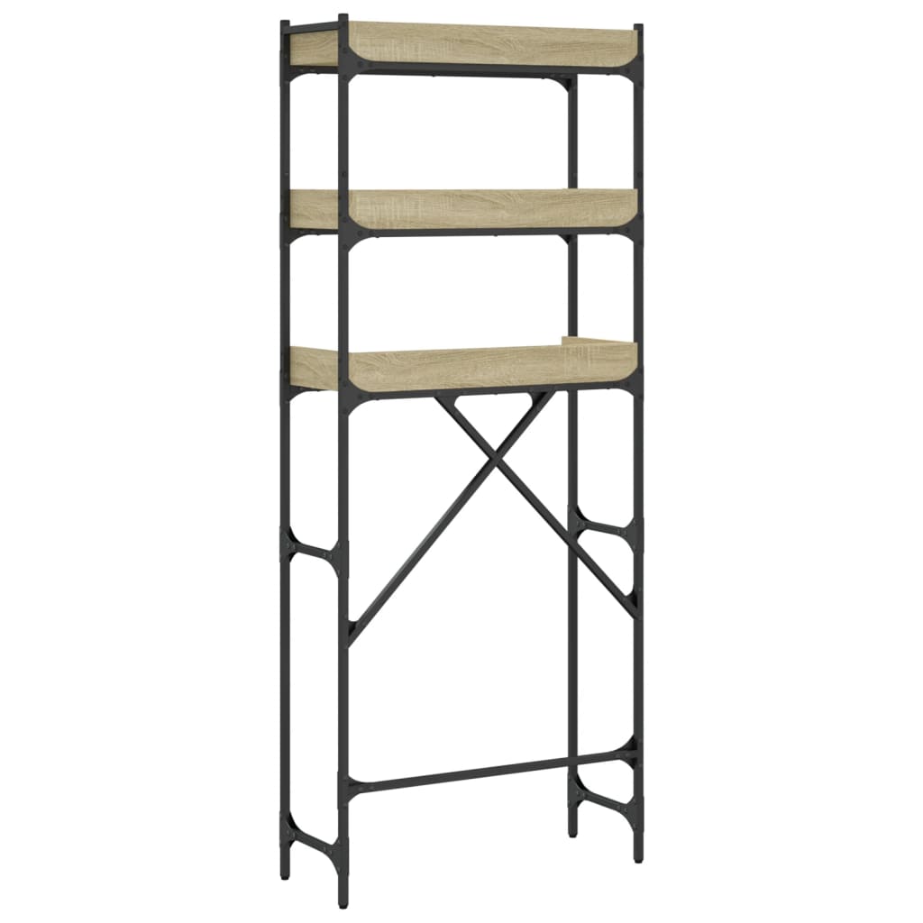 Polica za perilicu rublja boja hrasta 67x25x163 cm drvena