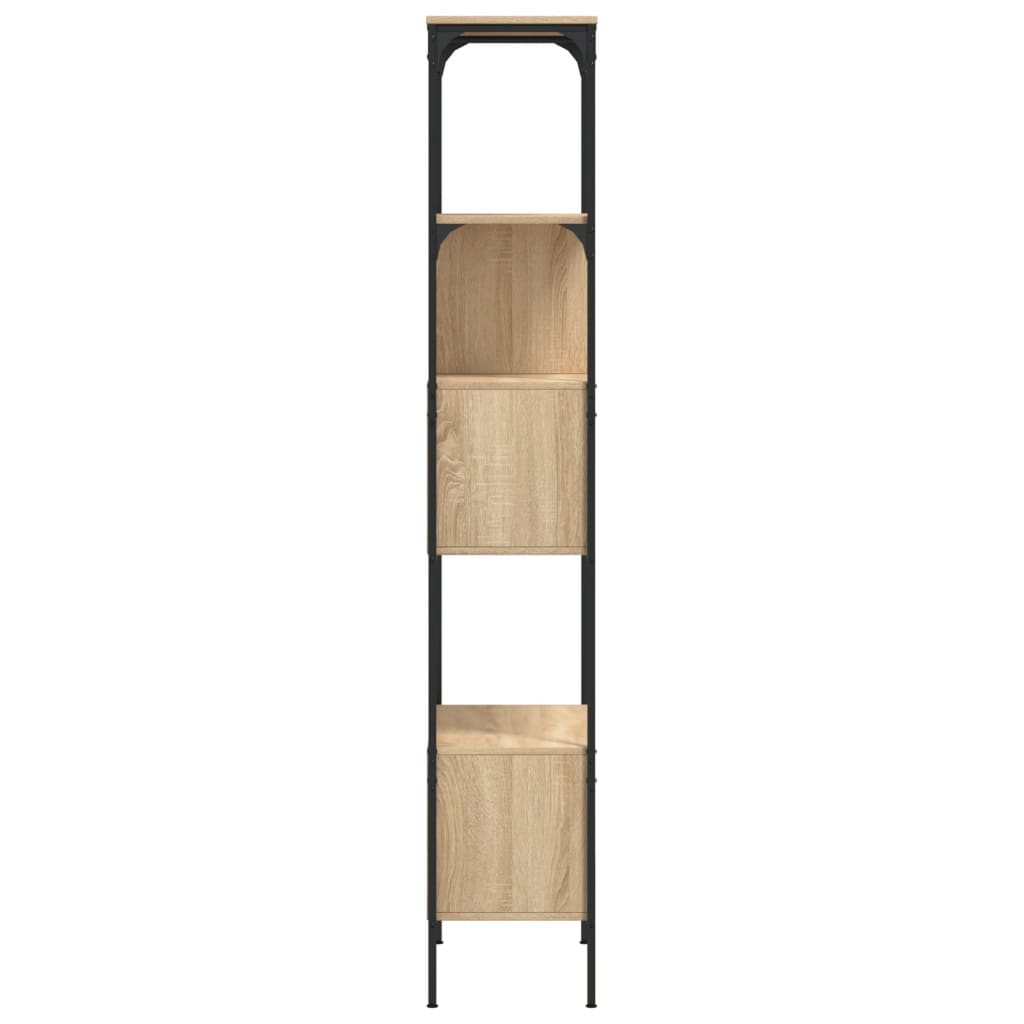 Regal za knjige s 5 razina boja hrasta 76x33x188,5 cm drveni