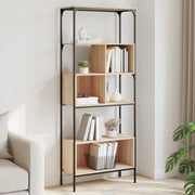 Regal za knjige s 5 razina boja hrasta 76x33x188,5 cm drveni