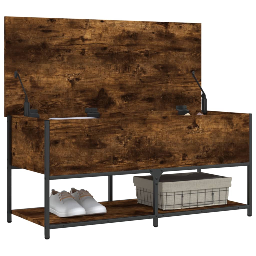 Klupa za pohranu boja hrasta 100x42,5x47 cm konstruiranog drva
