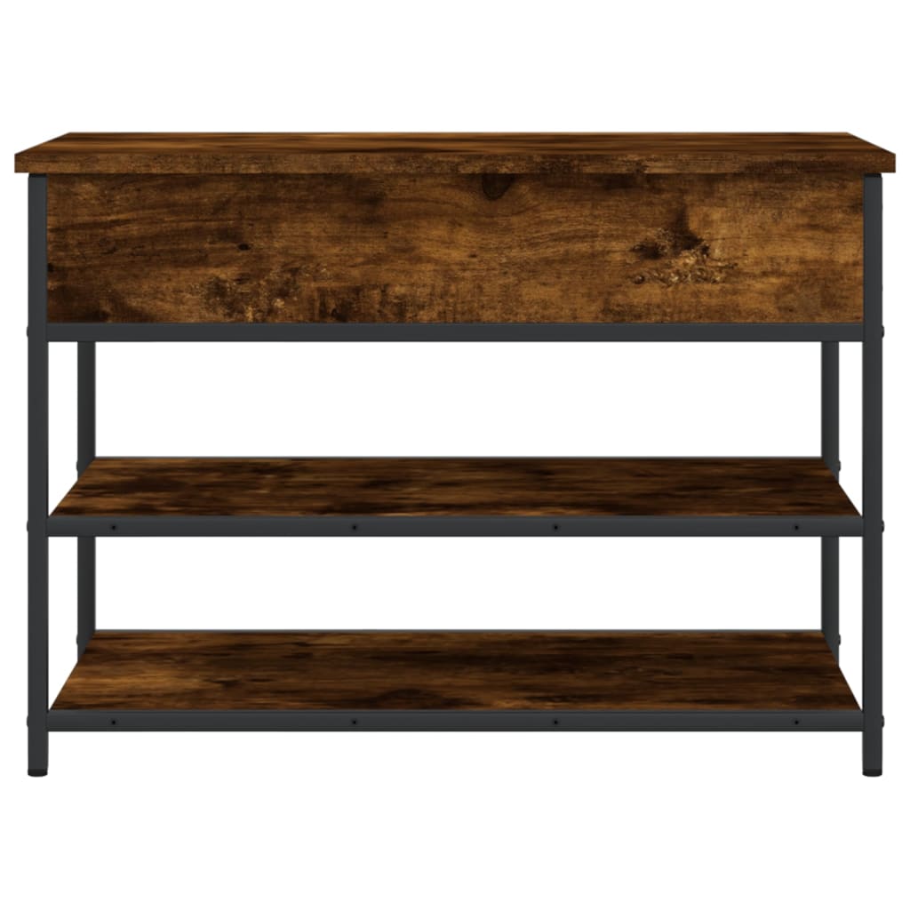 Klupa za cipele boja dimljenog hrasta 70x42,5x50 cm drvena