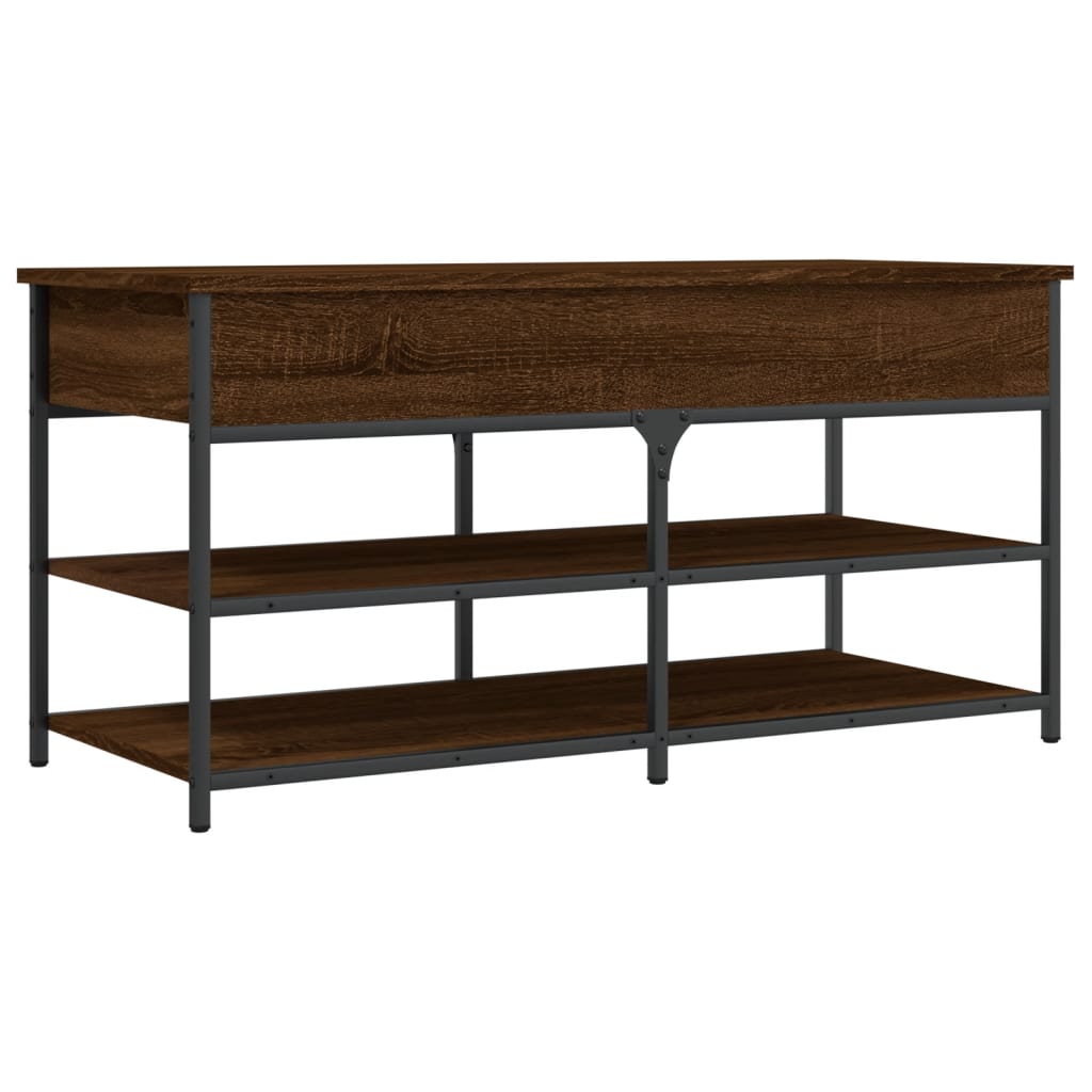 Klupa za cipele smeđa boja hrasta 100x42,5x50 cm drvena