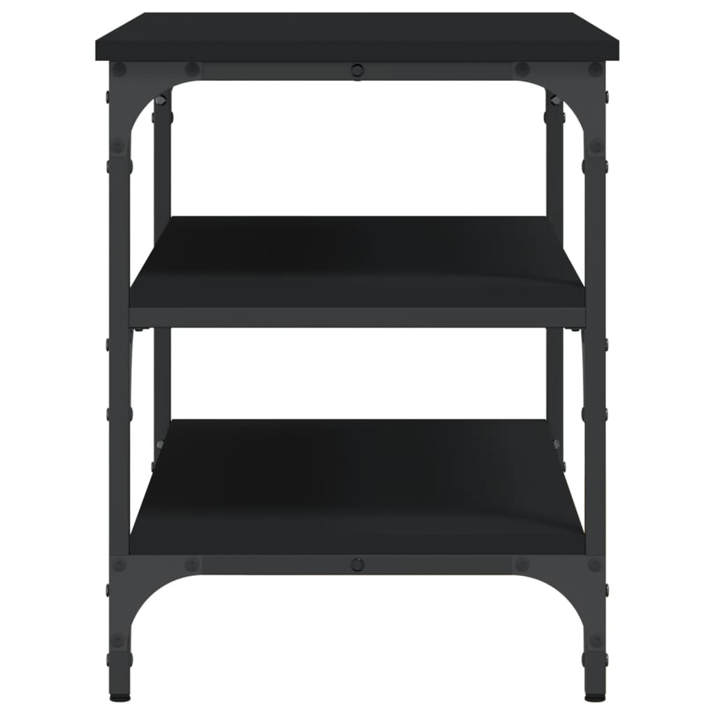 Klupa za cipele crna 70 x 38,5 x 49 cm od konstruiranog drva