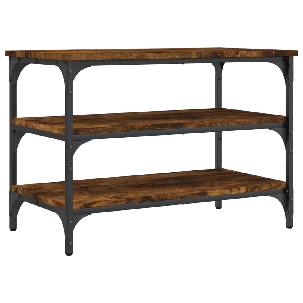 Klupa za cipele boja dimljenog hrasta 70x38,5x49 cm drvena