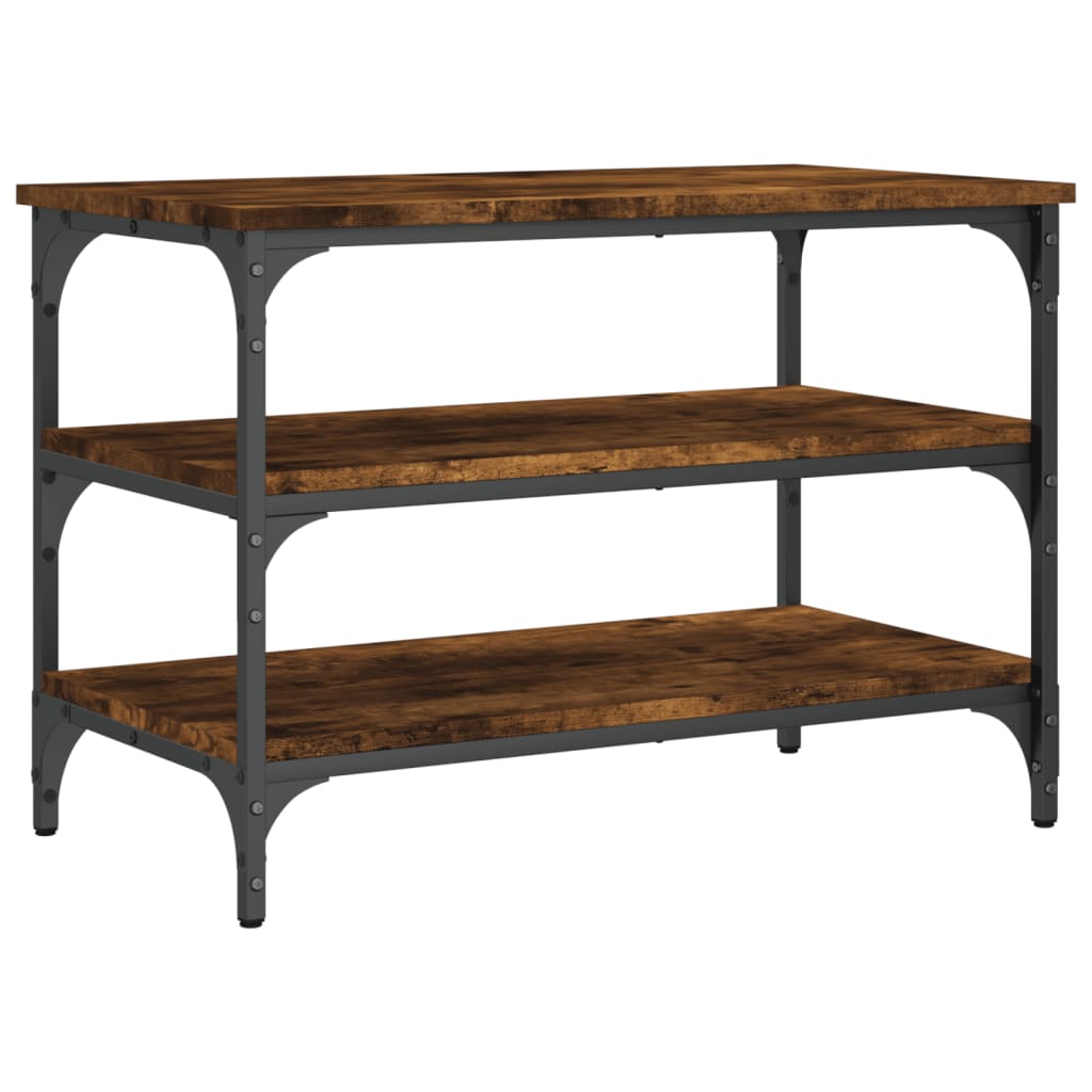 Klupa za cipele boja dimljenog hrasta 70x38,5x49 cm drvena
