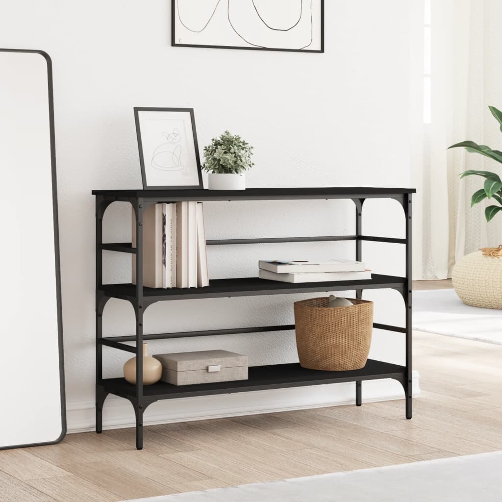 Konzolni stol crni 100 x 32 x 75 cm od konstruiranog drva