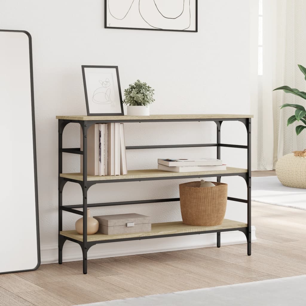 Konzolni stol boja hrasta sonome 100x32x75 cm konstruirano drvo