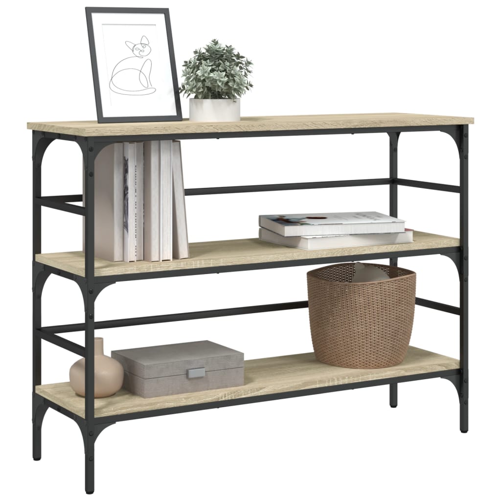 Konzolni stol boja hrasta sonome 100x32x75 cm konstruirano drvo