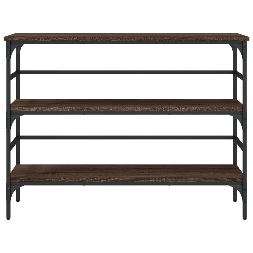 Konzolni stol boja smeđeg hrasta 100x32x75 cm konstruirano drvo