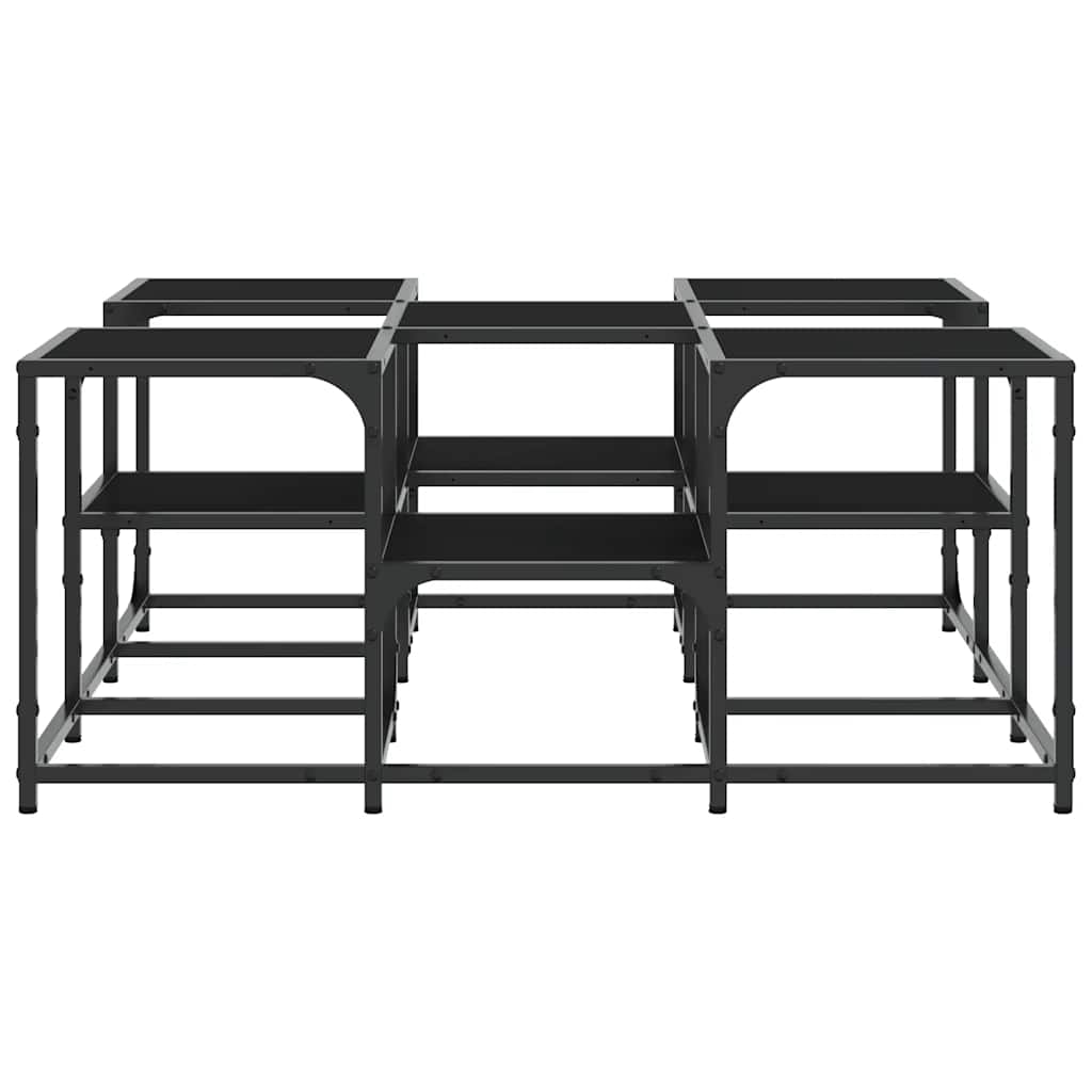 Stolić za kavu crni 91 x 91 x 40 cm od konstruiranog drva