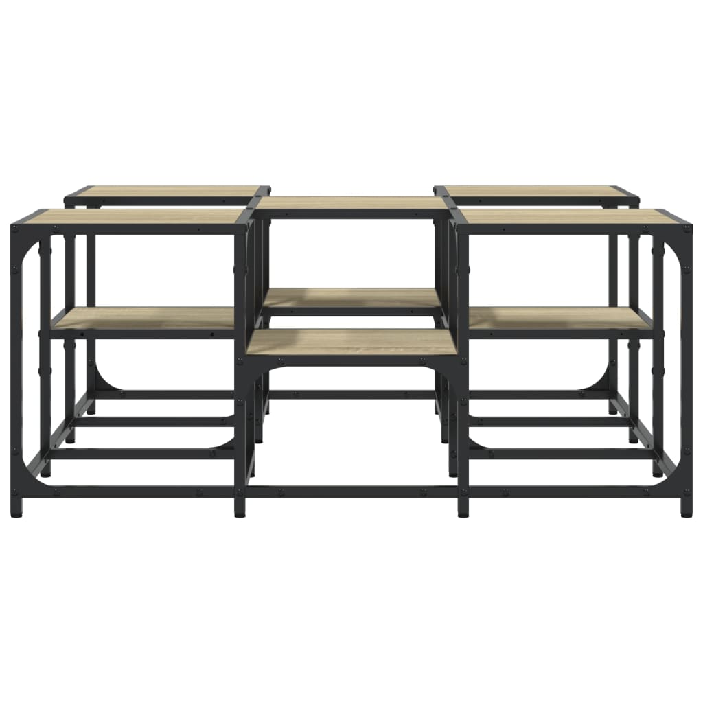 Stolić za kavu boja hrasta 91x91x40 cm konstruirano drvo