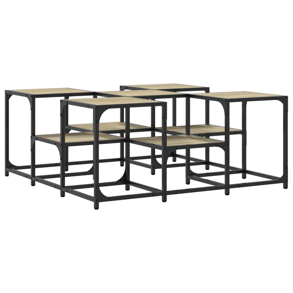 Stolić za kavu boja hrasta 91x91x40 cm konstruirano drvo