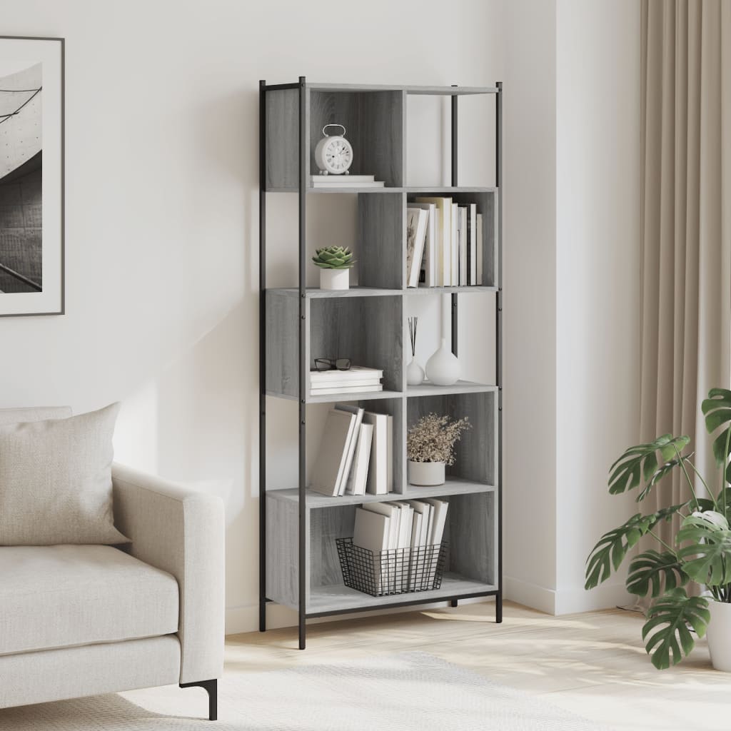 Regal za knjige boja hrasta 72x28x172 cm konstruirano drvo