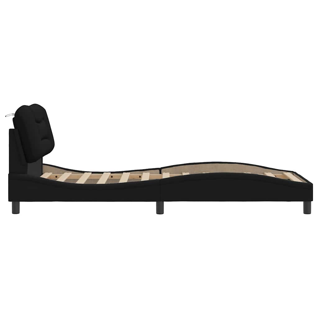 Okvir za krevet bez madraca Hvar crni 90x190cm od tkanine