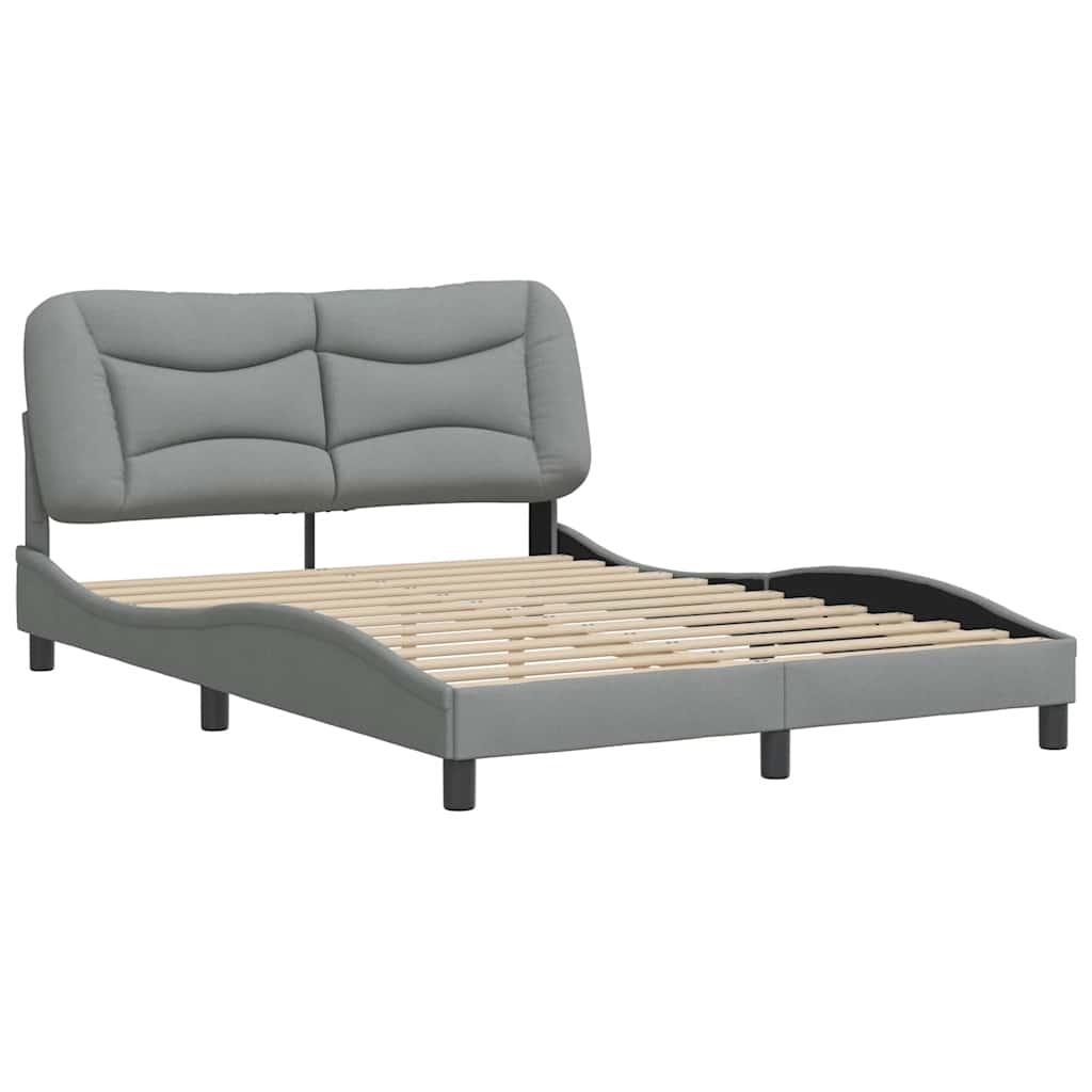 Okvir za krevet bez madraca Hvar svjetlosivi 140 x 190 cm od tkanine