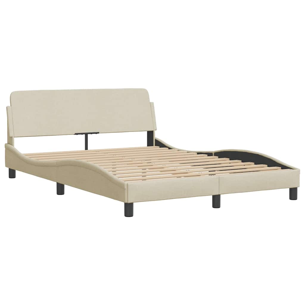 Okvir za krevet bez madraca Hvar krem 140 x 190 cm od tkanine