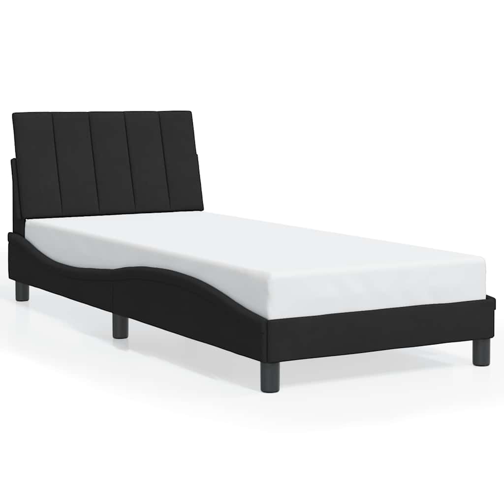 Okvir za krevet bez madraca Hanko crni 90x200 cm baršunasti